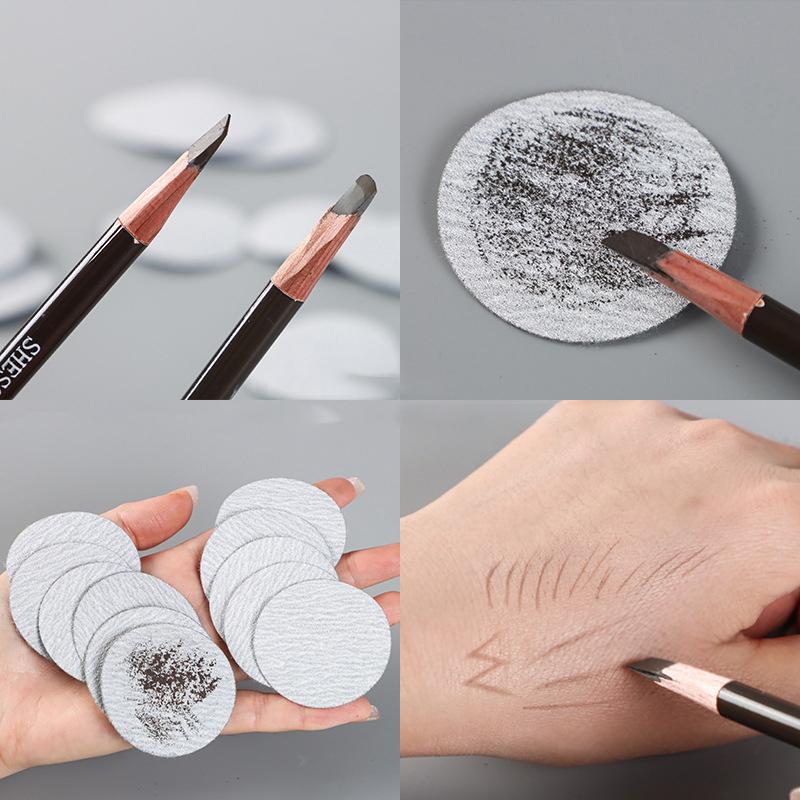 10/20Pcs Eyebrow Pencil Sharpener Sandpaper Microblading Tattoo Sharpening Tip Thin Polish Eyebrows Pencil Makeup Tattoo Tools