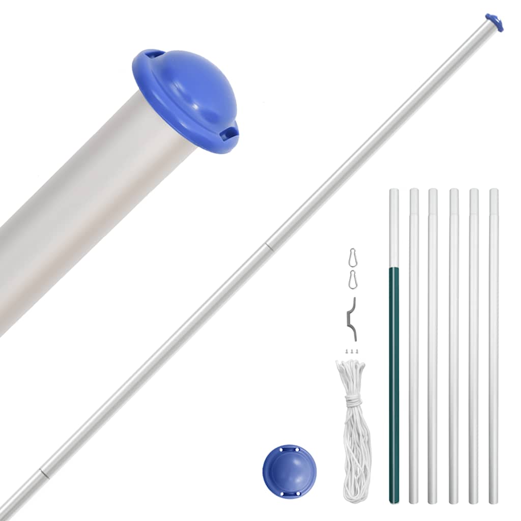 Vidaxl Flaga Stanów Zjednoczonych Z Masztem, 6,23 M, Aluminium