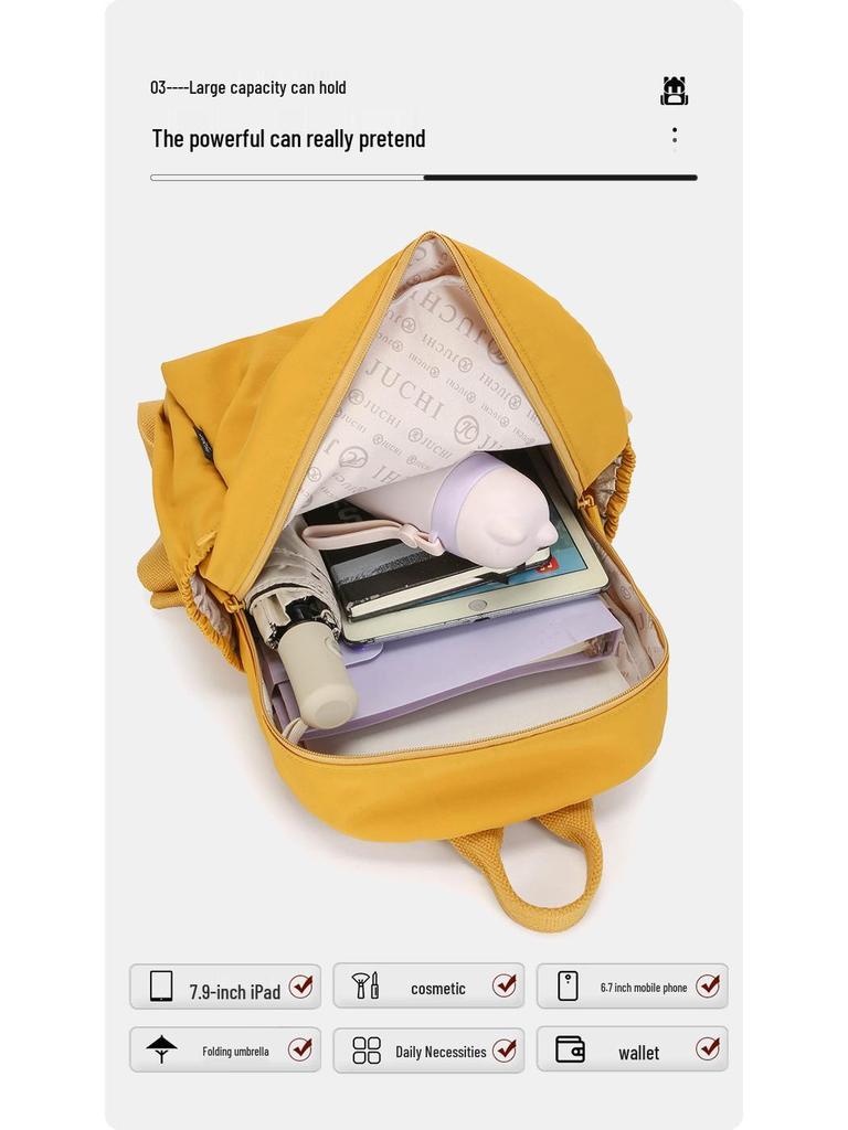 Macaron Color Backpack - Solid Candy Hues for Students