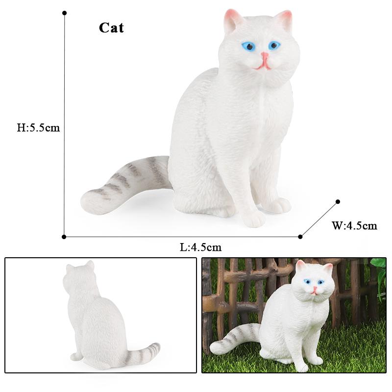 Oenux Siamese Devon Rex Sphynx Persian Cat Kitty Model Action Figure Figurine Cute Home Decoration Collection Kids Toy Gift