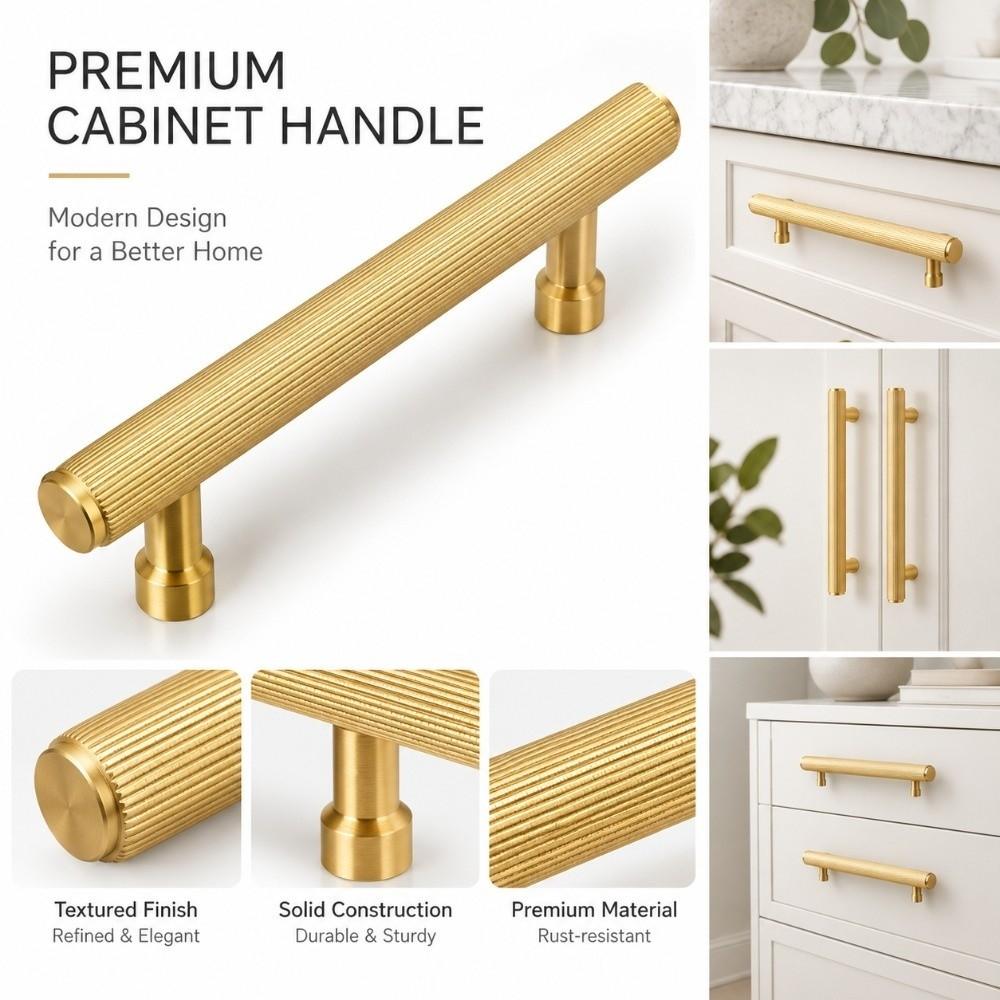 Brushed Gold Cabinet Handles Surface Mounted Cupboard Handles New Drawer Pulls Drawer Hardware