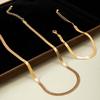 Stainless Steel Snake Chain Bracelet & Necklace for Men and Women - Electroplated Blade Design