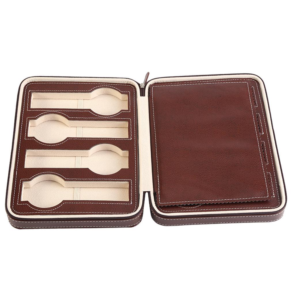 1Pc 8 Grids Watch Display Storage Box Portable Zippered Travel Collector Case Organizer New