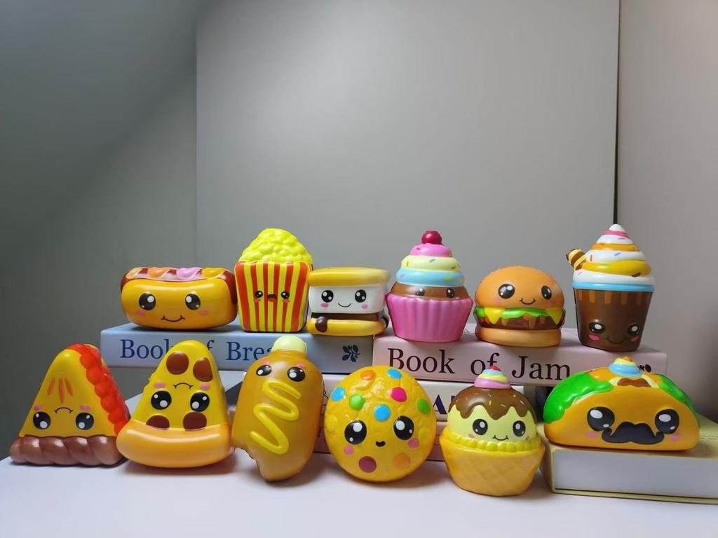 Kawaii Mini Bread Cartoon Food Squishy Toys Squishy Scented Slow Stress Relief Toy Supplies Kids Toy Gift Cute Cartoon Cake