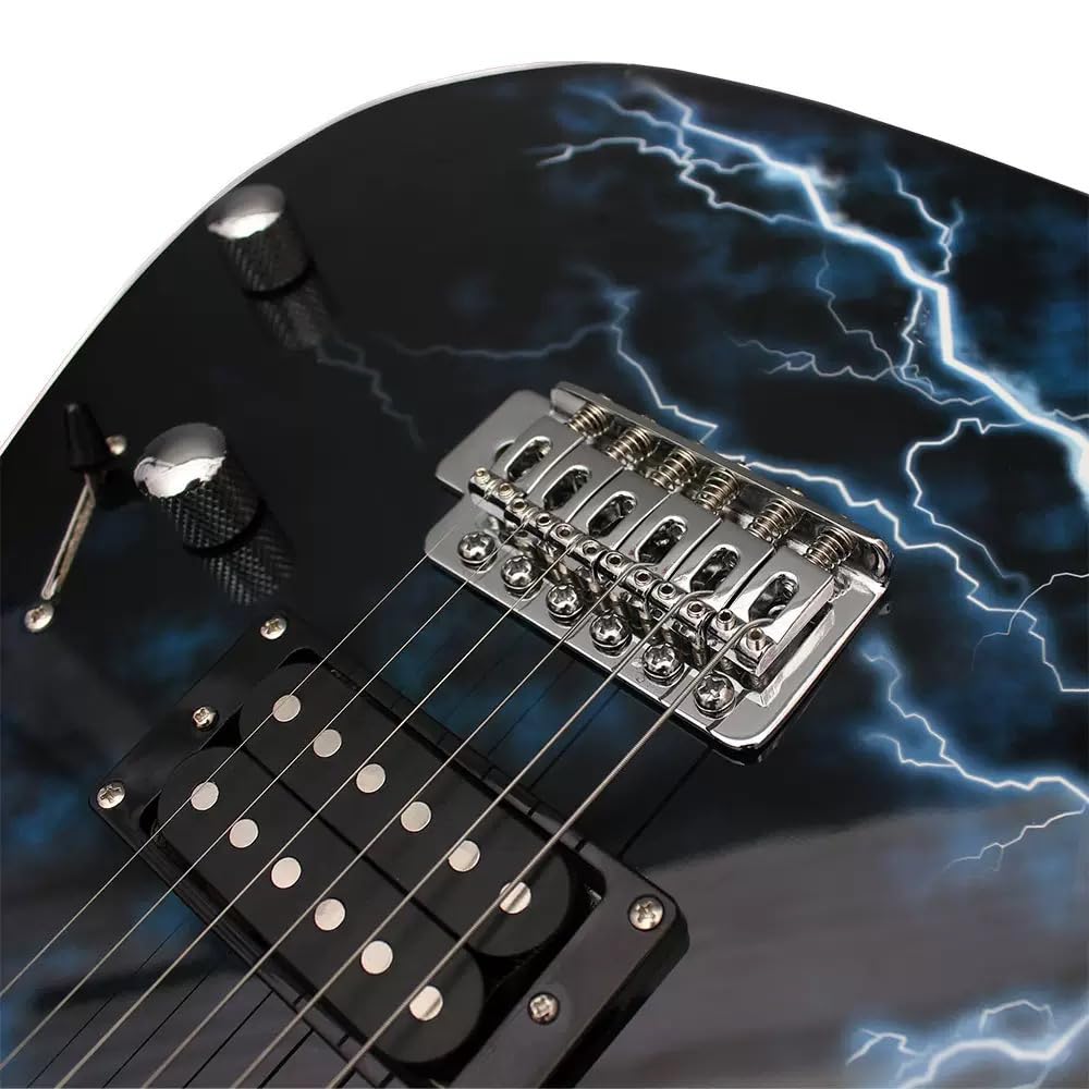 ZPZGOG Electric Guitar Stainless Steel Nickel Alloy Scratch Plated Bead Head Strings, E-1st, B-2nd, G-3rd, D-4th, A-5th, E-6th (.010-.034 In,
