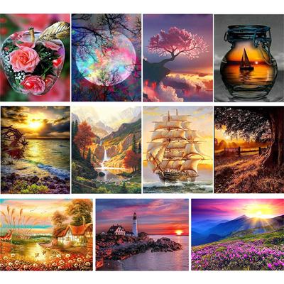 Pittura diamante 5D fai da te sera nuvola mare paesaggio arte diamante ricamo punto croce kit pieno strass mosaico decorazioni per la casa