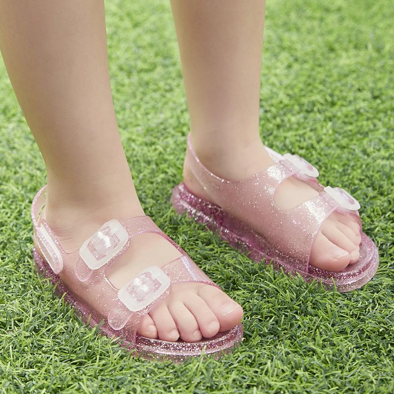 Crystal Children's Shoes, Boys and Girls, Small and Medium-sized Children, Candy Colored Flat Sandals, Roman Shoes, Children's Shoes