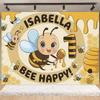 Cartoon Little Bee Theme Background Kids Birthday Party Decoration Honey Sunflowers Daisy Backdrop Newborn Baby Shower Supplies