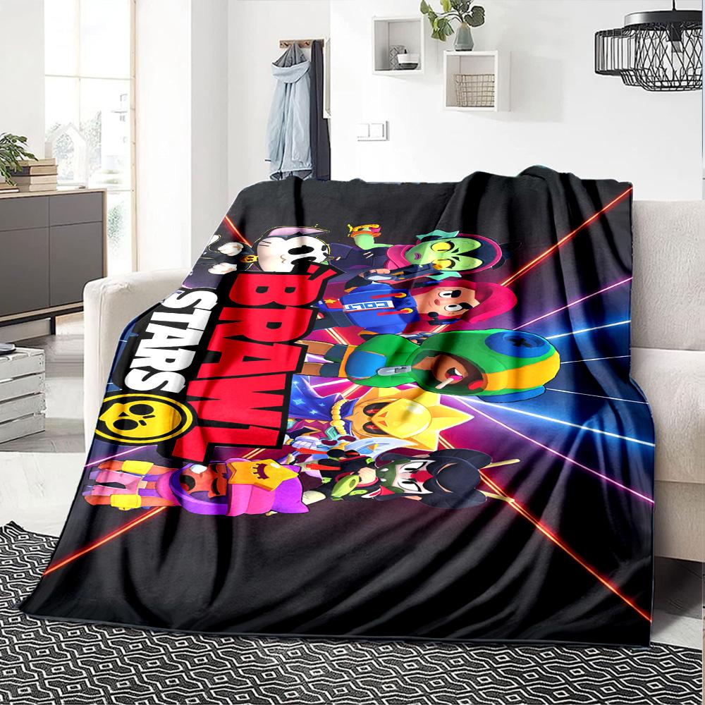 Brawl Stars Blanket Ultra-Soft Great for Office Livingroom Office Chair All-Season Use Warmthful Decor Gifts For Family Or Friends