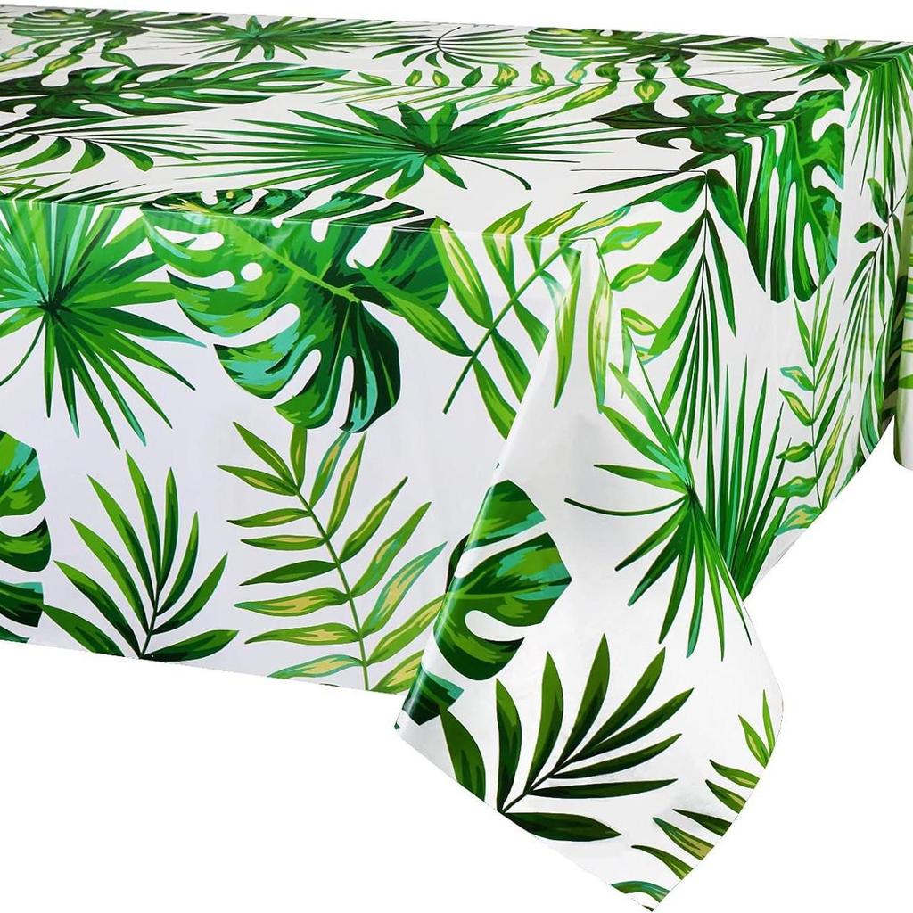 Hawaii Turtle Leaf Pool Party Tablecloth, Summer Birthday Decor