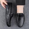 2025 Leather Penny Loafers Men Moccasins Mocasines Hombre Business Mens Casual Shoes Half Shoes Slip On Flats Male Driving Shoes