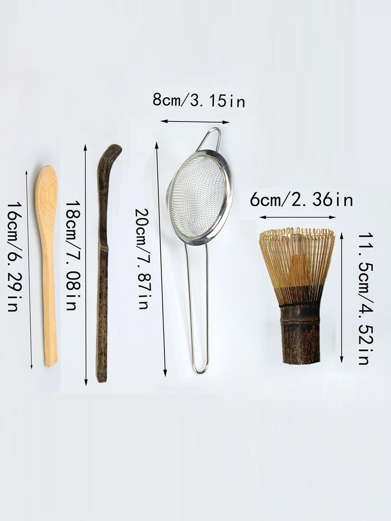 2/4 SZT Fioletowa Bambusowa Miotła do Herbaty Łyżeczka do Herbaty Miotła do Matcha Łyżeczka do Herbaty i Łopatka Sitka do Herbaty Narzędzia do Parzenia Herbaty, Idealny Zestaw Startowy do Matcha