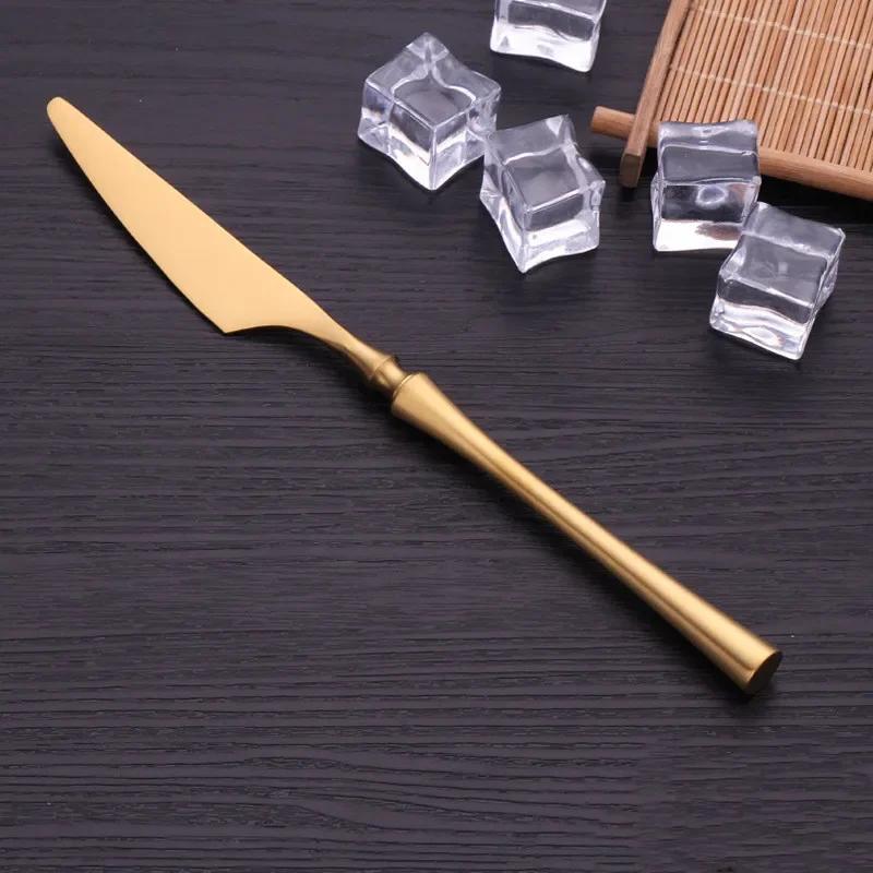 

Dinner Knife Fork Spoon Silverware Tableware Dinnerware High Quality Gold Cutlery Set Stainless Steel Dinnerware Set