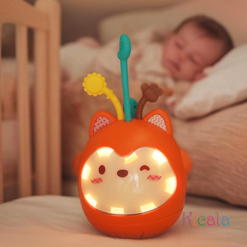 Silicone Pull String Baby Toy Silicone Baby Musical Light Up Toys Fine Motor Educational Learning Activity Gift For 0-3 Month