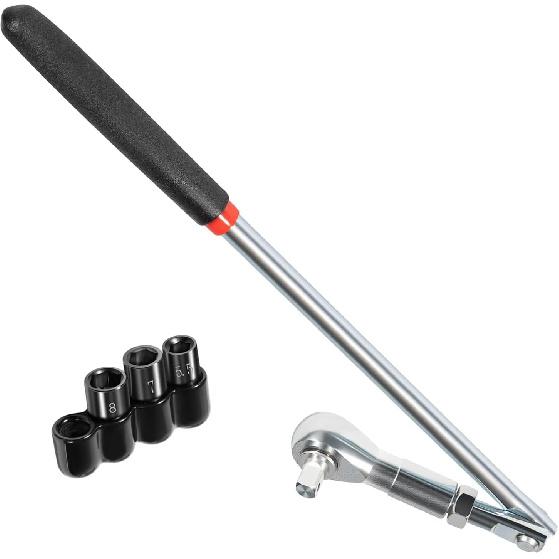 64180 Actuator Motor Wrench Tool Set use for Replace Fasteners on Small Electric HVAC Motors,with 5.5mm 7mm 8mm Socket and 1/4" Square Drive Adapter