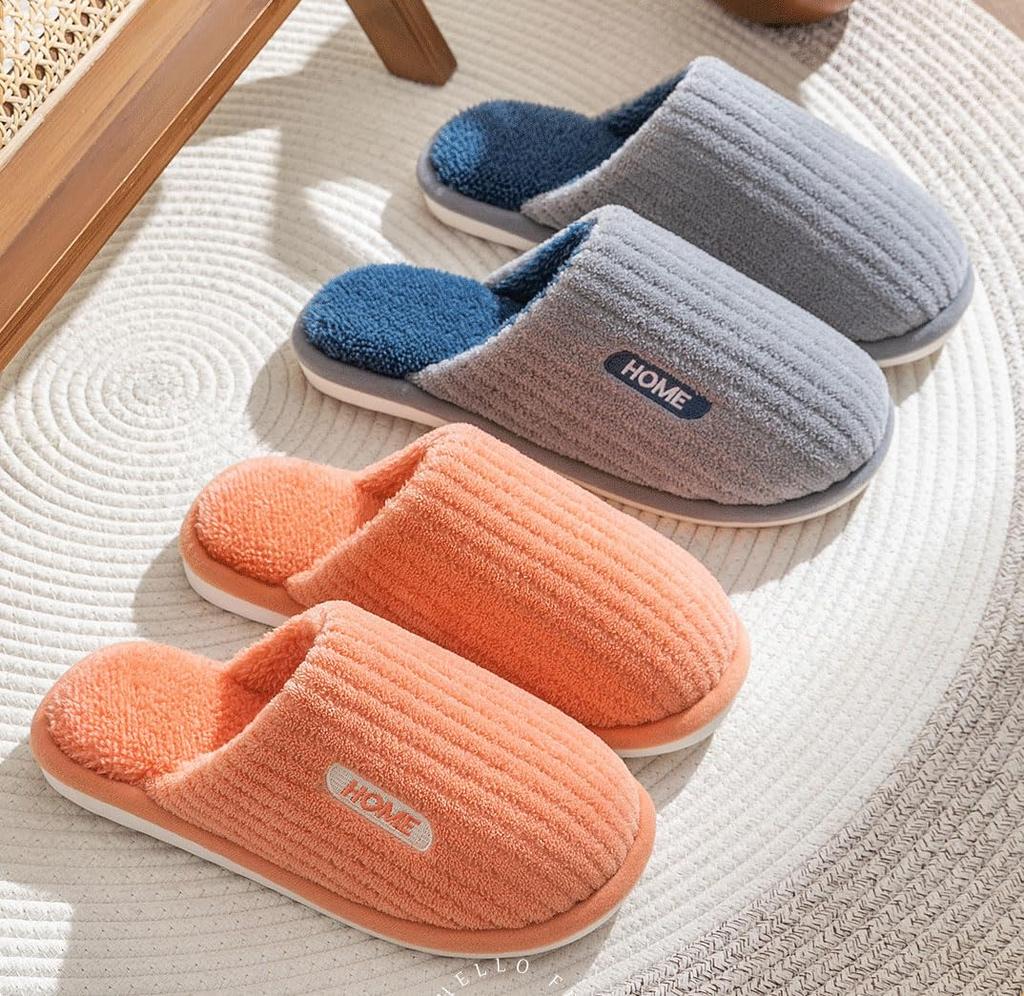 Set of 4 House Slippers for and Room Slippers for Rooms and Cute [TSYMQCR] Nordic-style Guests, Women's Men's, Fluffy, Washable, Stylish, Warm,