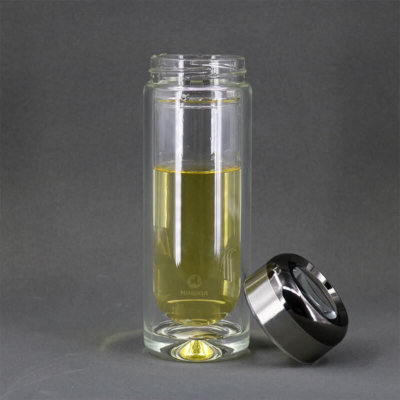 Mingxia High-End Business Double-Layer Glass Mug with Gift Box