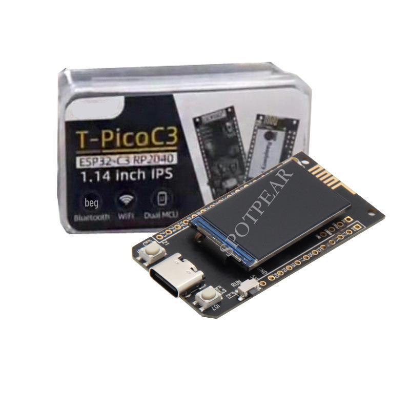 

Raspberry Pi Pico RP2040 + ESP32 T-PicoC3 Dual MCU with 1.14 LCD for LILYGO
