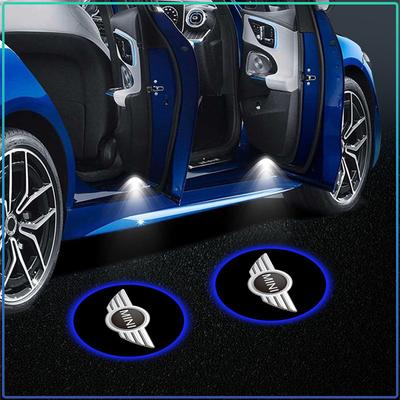 2Pcs Wireless Car Door Courtesy Lights LED Logo Welcome Shadow Projector Lamp For JCW CLUBMAN COUNTRYMAN CLUBVAN VAN Vision Urbanaut COUPE