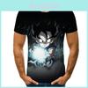Trendy Anime Dragon Ball Series Men's T-shirt With Unique 3d Digital Print For Casual Wear