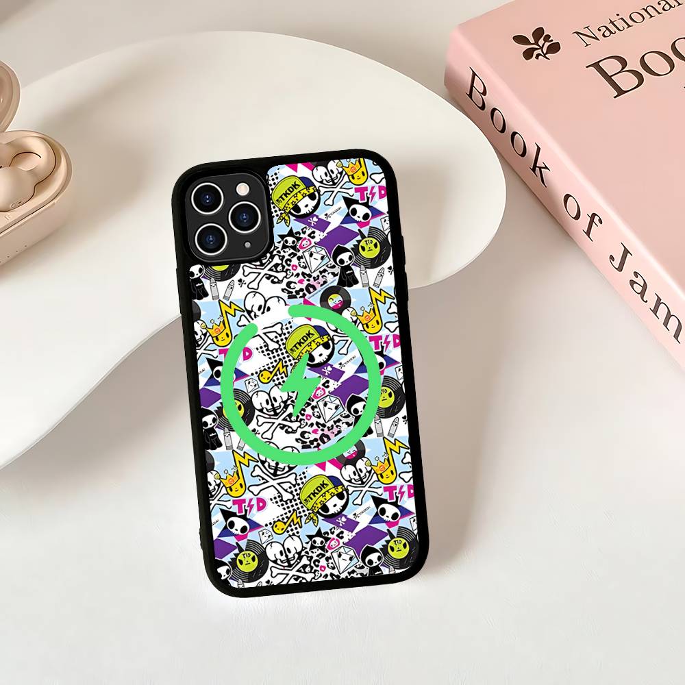 Character T-tokidoki For Magsafe Magnetic Phone Case Wireless PC+TPU For IPhone 11 12 13 14 15 16 17 Pro Max Plus