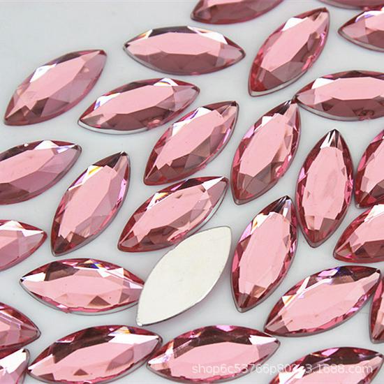 9x20mm Horse Eye Acrylic Flat Back Rhinestones for Jewelry and Craft Decoration