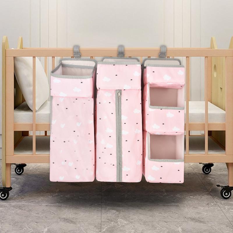 Baby Bed Organizer Hanging Bags Newborn Crib Diaper Storage Bag For Babies Infant Diaper Clothing Caddy Bag Bedding Nursing Bag
