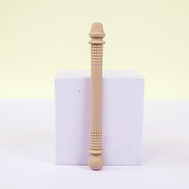 Silicone Kid Chewing Tube Pacifier Teeth Massager Hollow Molar Straw Oral Training Baby Teether Toy