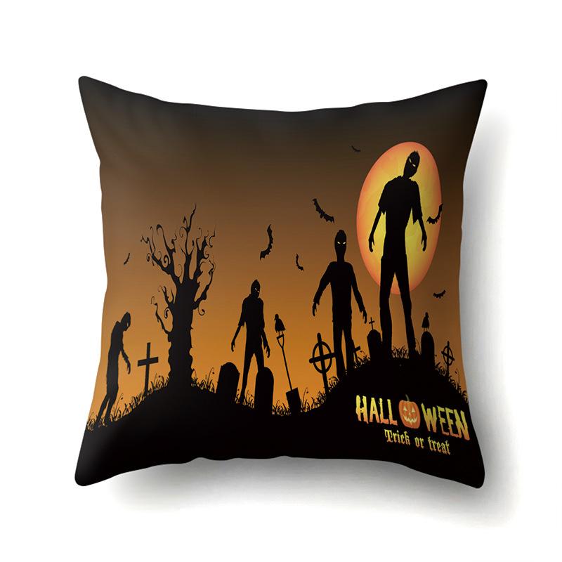 Halloween Pillowcase Car Waist Pillow Pumpkin Sofa Cushion Cover Office Home Living Room Pillowcase