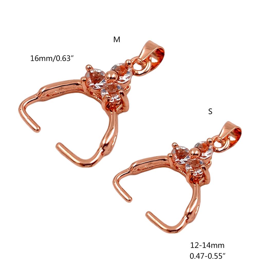 Durable Pendant Pinch Bails Pendant Connector Findings Round Bead Pendant Clip Brass Clip for Necklace Jewelry Making