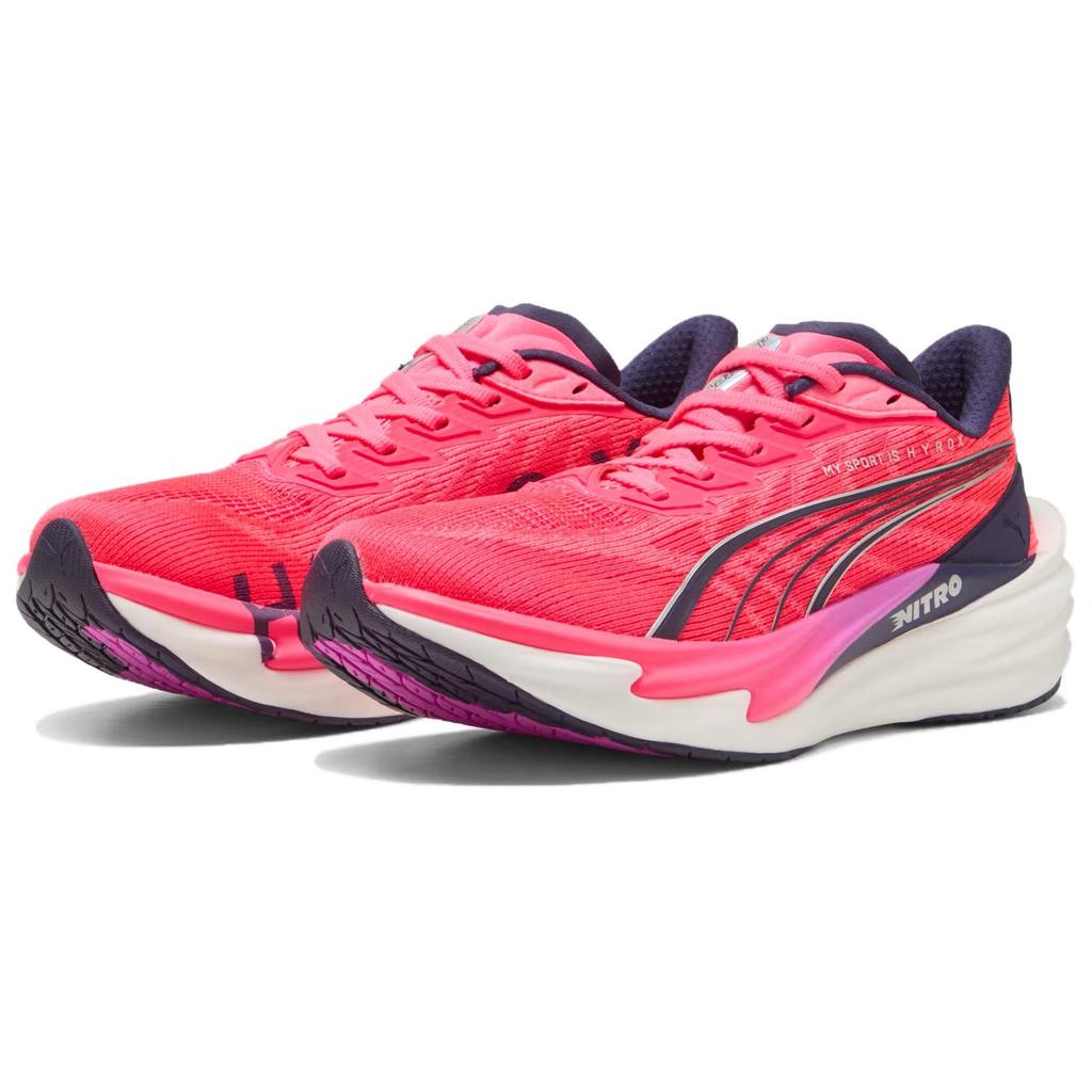 PUMA x HYROX Deviate Nitro 4 Comfortable And Lightweight Slip Resistant Breathable Rebound Running Shoes Women's 312905-01
