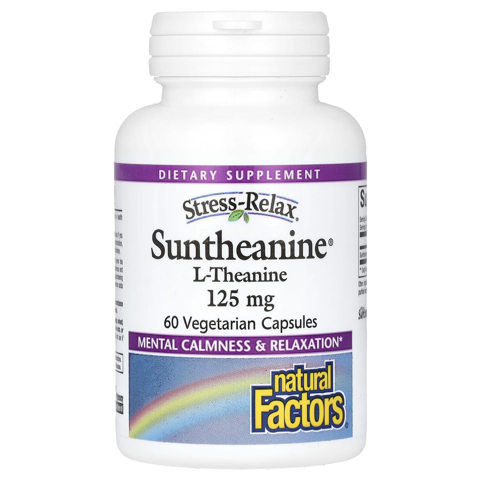 

Natural Factors, Stress-Relax, Suntheanine, l-theanine, 250mg, 60 vegetable capsules (125mg per capsule)