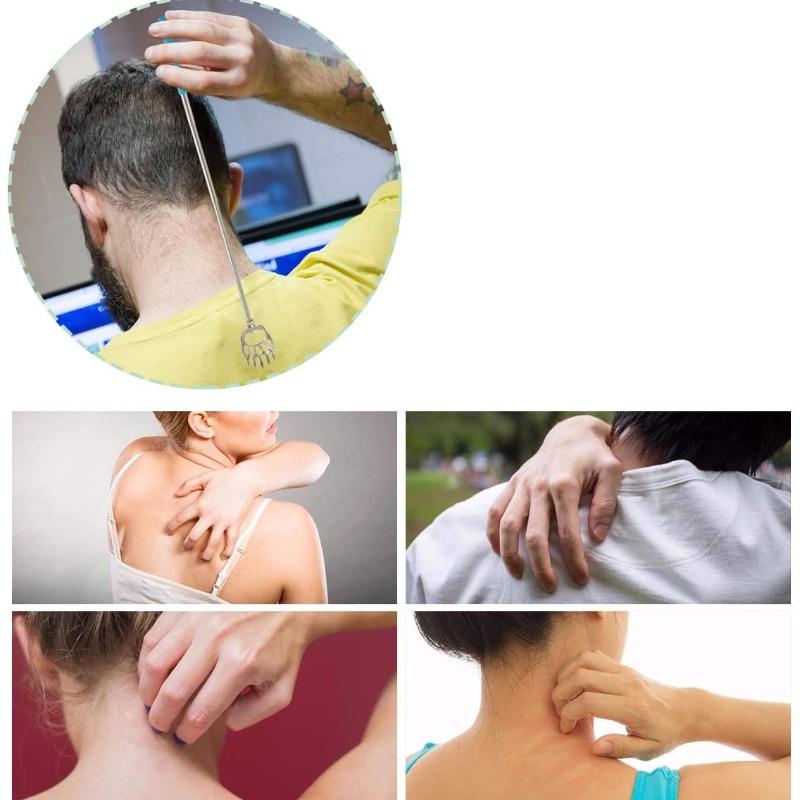 Stainless Steel Back Scraper - Extendable, Comfort-Grip Handheld Tool for Men & Women | Daily Body Care & Massage