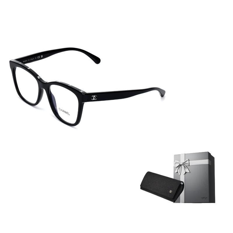 

CHANEL frame letter printing acetate fiber irregular optical frame men s black чорний