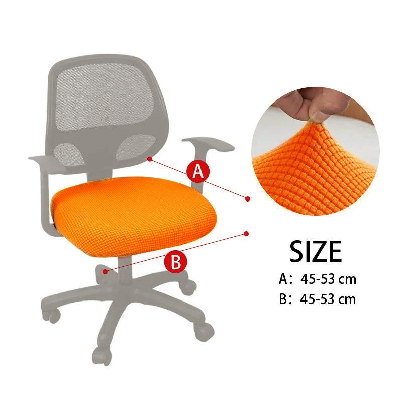 High Elasticity Antifouling Chair Seat Cover Office Computer Elasticity Split Seat Cover Universal Office Anti-dust Chair Cover