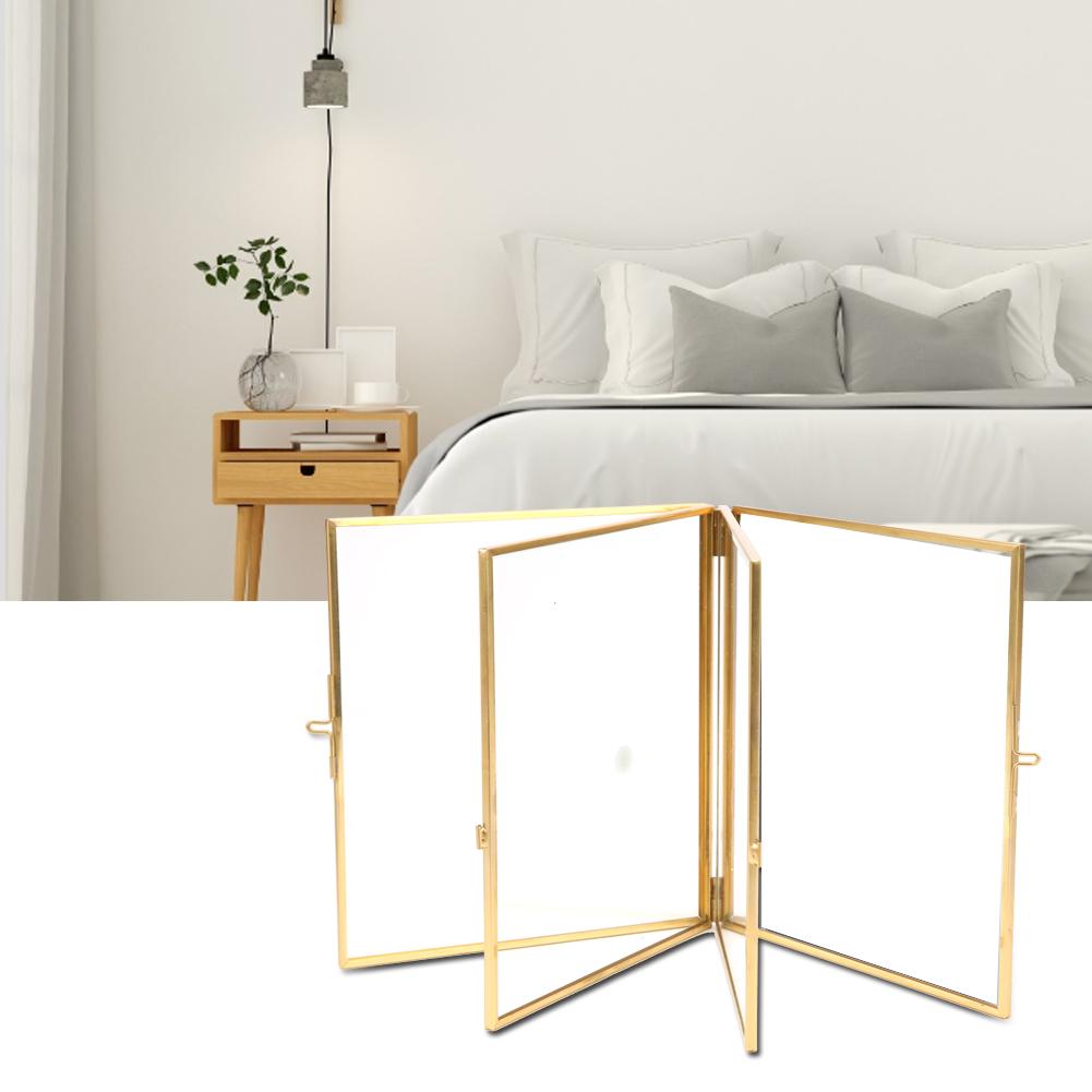 Suport pentru Specimen de Plante din Sticlă cu Două Fețe Clip pentru Flori Uscate Ornament Decorativ pentru Casă 14x16x1.5cm