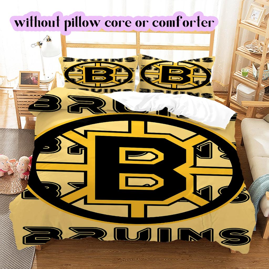 Hokejový logo vzor Povlečení Přikrývka Sada Povlak na přikrývku Povlak na polštář Domácí dekorace Dárek k narozeninám (1* povlak na přikrývku + 2* povlak na polštář, bez výplně)