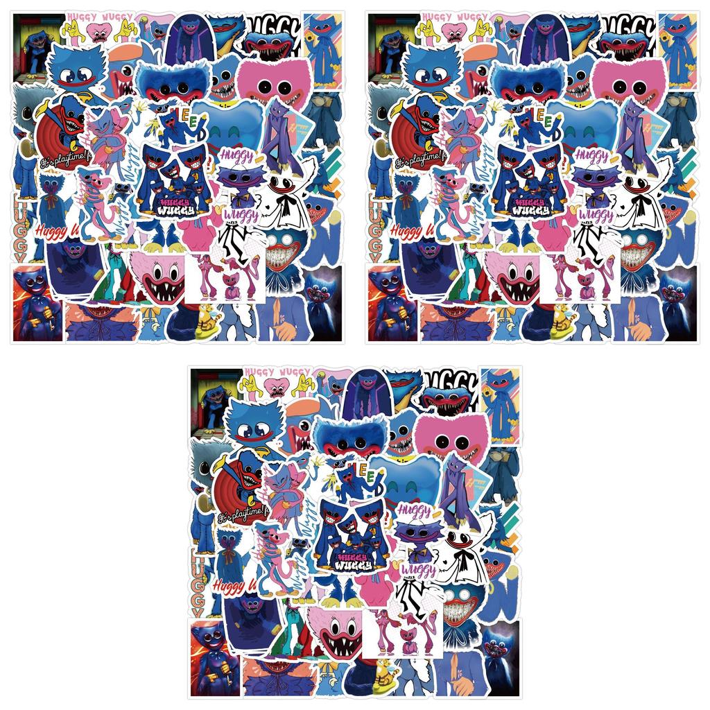 Poppy Playtime Huggy Wuggy PVC Aufkleber 50 Stück Wasserdicht Anime Graffiti Abziehbilder für Laptop Skateboard und mehr