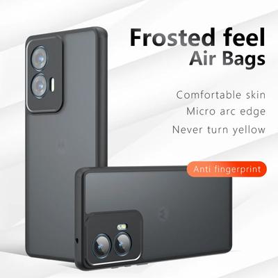 Motorola MOTO Edge 50 Fusion 50ULTRA Kılıf Lüks Akrilik Mat Şeffaf Sert PC Kılıfı MOTO Edge50 Fusion Edge 50Pro X50 Ultra Darbeye Dayanıklı Tampon