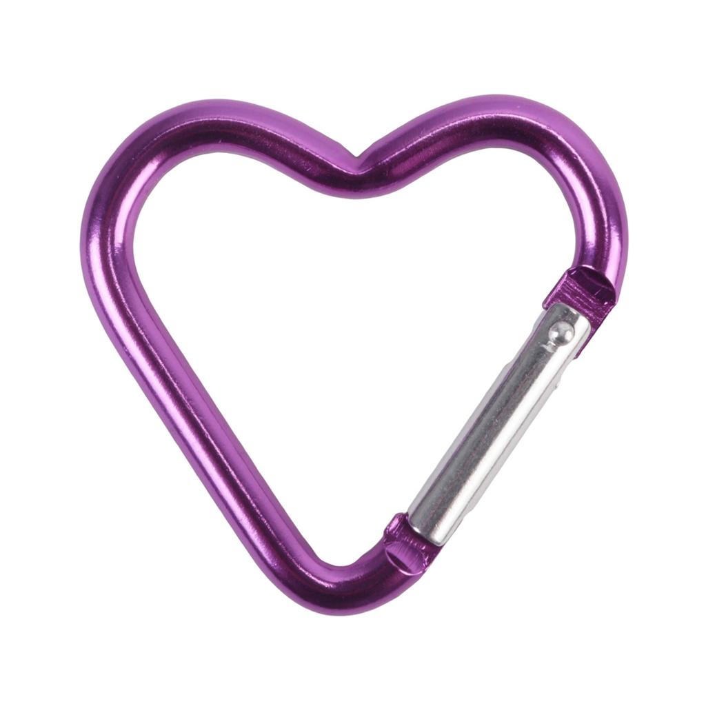 11Pcs Heart-Shaped Aluminum Alloy Carabiner, 44*40mm Love-Themed Clip for Backpacks/Water Bottles, Lightweight  Hanging Buckle, 5kg Load-Bearing