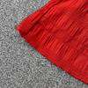 Summer Women O-neck Sexy Beach Sundress Solid Ruffle Dress Sleeveless Elastic Waist Sweetheart Mini Tank Dress Elegant Red Dresses
