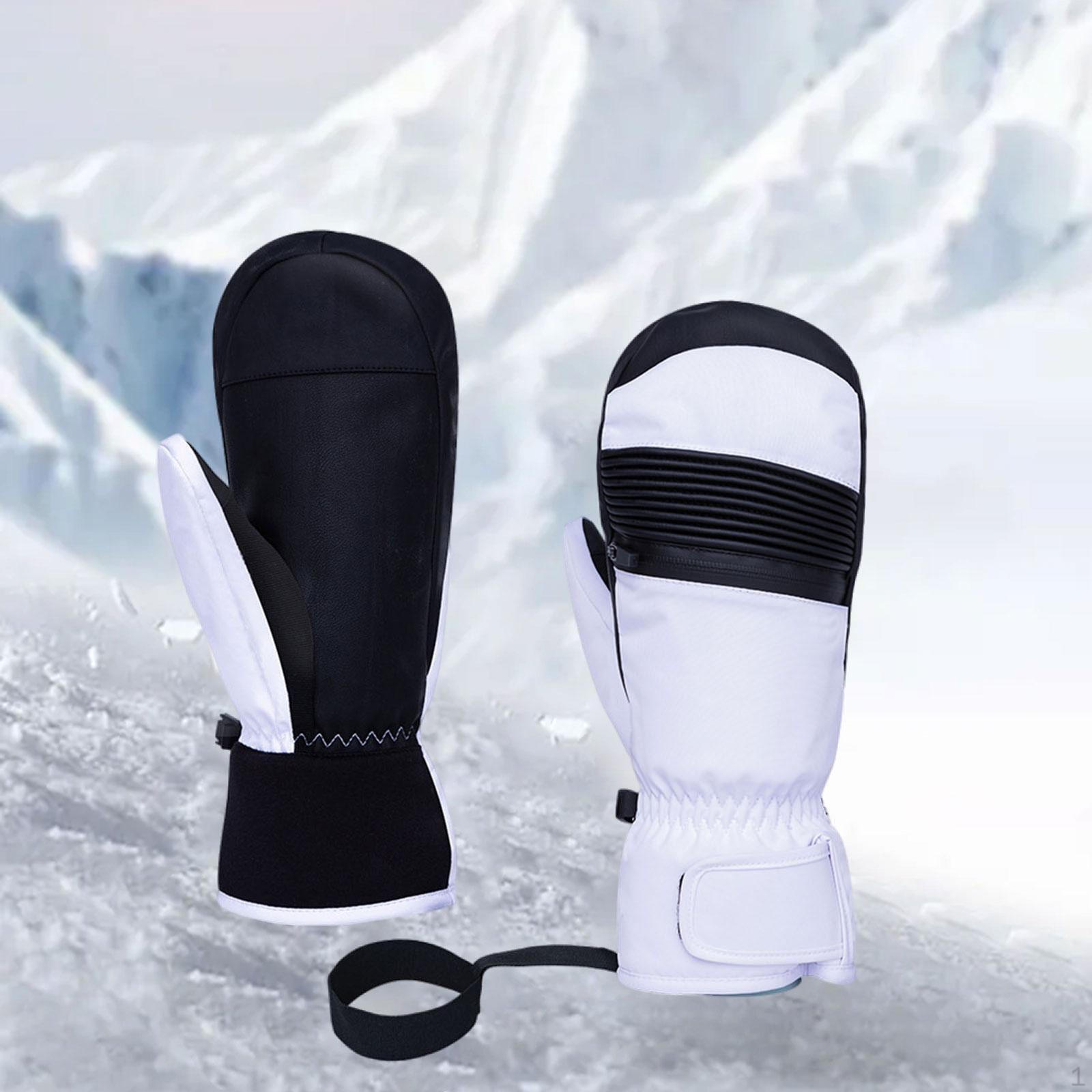 

1 пара лыжных перчаток для взрослых, зимние варежки для бега, катания на коньках и лыжах Total Length 25.5cm