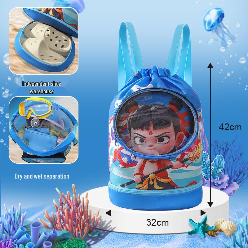 

Детский водонепроницаемый рюкзак для плавания: Мужская косметичка и женская пляжная сумка с разделением для сухого/влажного