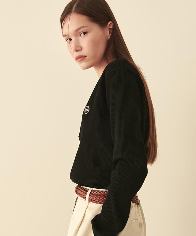 RONRON Henryneck Long Sleeve Black