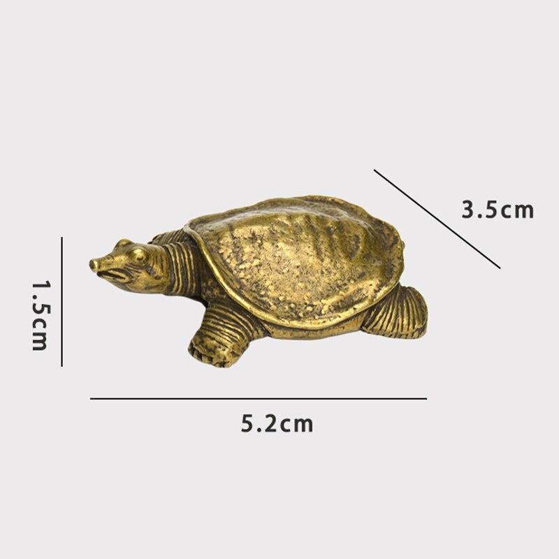 

1Pc Antique Copper Mini Turtle Decorations Chinese Classical Brass Tea Pets Vintage Home Decor