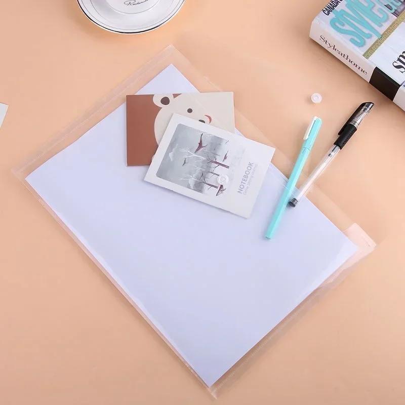 5 ks/sada Nejlepší průhledná plastová A4 složka taška taška na dokumenty složka průhledná papírová kancelářská školní potřeba