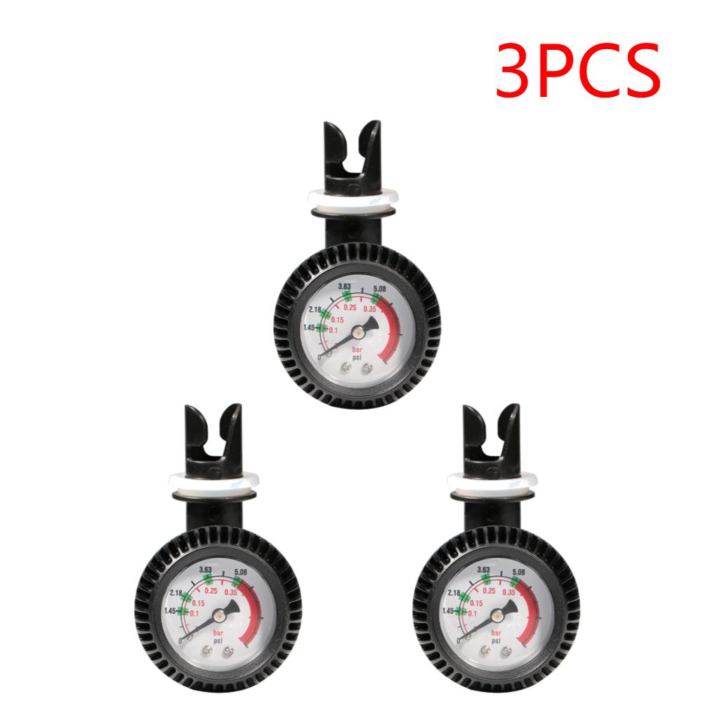 Air Pressure Gauge 5 PSI Inflatable Boat Test Air Valve Connector Air Thermometer  Kayak Pump Gas Meter ABS Barometer