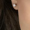 Swarovski Attract Round Pierced Earrings Women earrings White 5408436