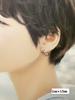 10K White Gold Hoop Earrings X (1mm 15mm)