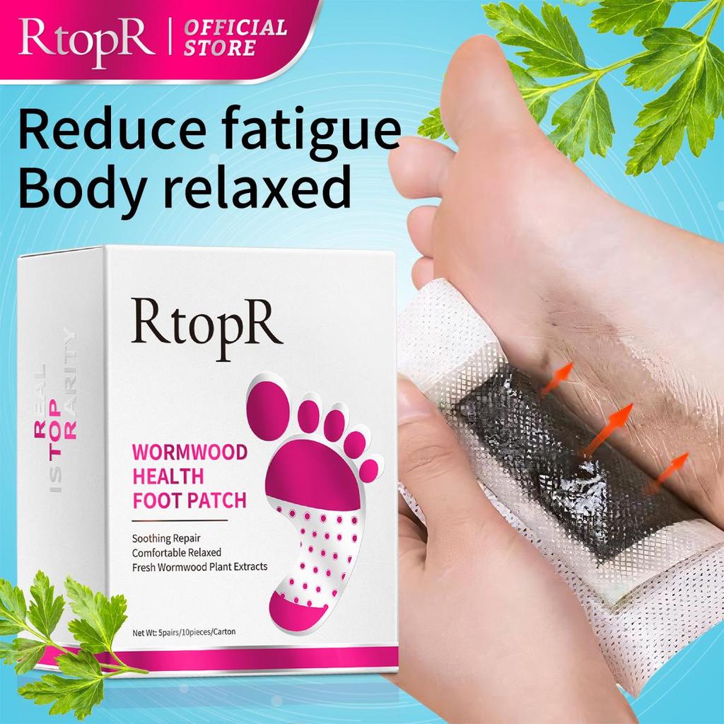 RtopR 1 Box Wormwood Health Body Detox Foot Patch Effective Improve Sleep Quality Organic Detox Beauty Slimming Feet Cleansing Patch